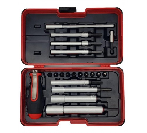 Набор бит SL/PH/Tx/PZ и головок M-TEC c рукояткой SMART в кейсе, 20 шт  06082006  Felo