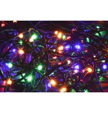 Гирлянда светодиодная нить 5м 50RGB IP20 зеленый шнур 230В контр. 8 режимов  LGDB110-3-050-05-G-S-20  IEK