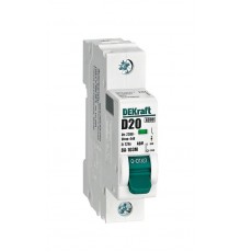 Выключатель автоматический без теплозащиты однополюсный ВА-103М 1P 20А характеристика D 6кА  12539DEK  Dekraft