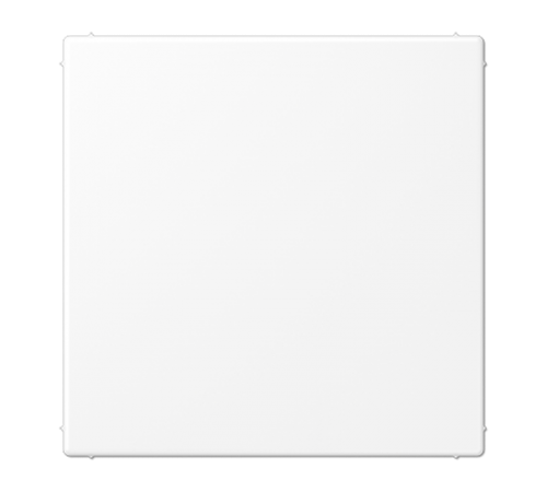 Крышка без отверстий (фиксация защёлкиванием), с суппортом; термопласт; белый матовый  LS994BWWM  Jung