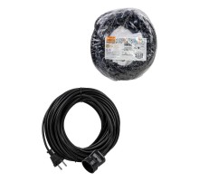 Удлинитель-шнур силовой народный ПВС 2200 Вт б/з, 20м, штепс. гнездо  SQ1307-0207  TDM