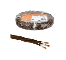 Ретро провод "Эко" 3х2,5 витой ГОСТ коричневый (10м)  SQ2801-0324  TDM