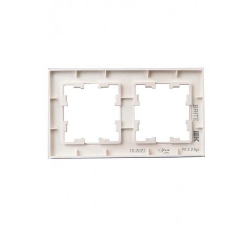 BRITE Рамка 2-ая РУ-2-2-Бр стекло розовый матовый  BR-M22-G-31-K14  IEK