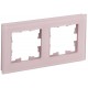 BRITE Рамка 2-ая РУ-2-2-Бр стекло розовый матовый  BR-M22-G-31-K14  IEK