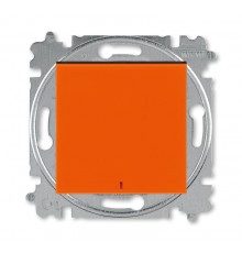ABB Levit Оранжевый / дымчатый чёрный Переключатель 1-кл. с подсветкой контрольная  3559H-A25445 66W  2CHH592545A6066  ABB