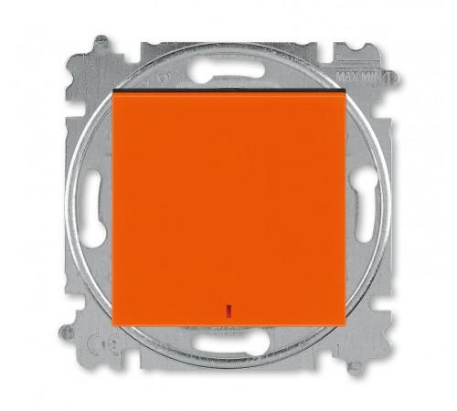 ABB Levit Оранжевый / дымчатый чёрный Переключатель 1-кл. с подсветкой контрольная  3559H-A25445 66W  2CHH592545A6066  ABB