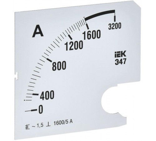 Шкала смен. для амперметра Э47 1600/5А-1,5 96х96мм  IPA20D-SC-1600  IEK