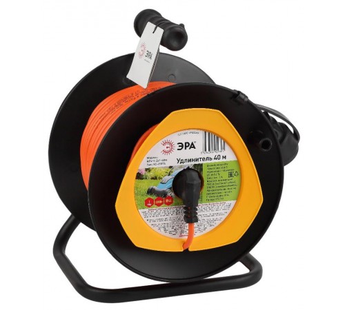 Удлинитель силовой ЭРА RPx-1-2x1-40m на п. катушке б/з 1 гн 40м ПВС 2x1  Б0046834  ЭРА