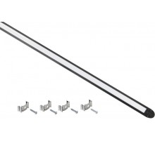 Профиль алюминиевый для LED ленты 2207 трап. 2м к-т опал черн.  LSADD2207-SET1-2-V4-1-K02  IEK