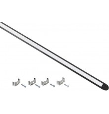 Профиль алюминиевый для LED ленты 2207 трап. 2м к-т опал черн.  LSADD2207-SET1-2-V4-1-K02  IEK