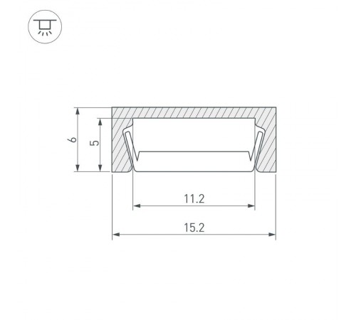 Профиль MIC-2000 ANOD (arlight, Алюминий)  012089  Arlight