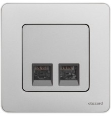 Inspiria Алюминий Розетка 2-ая компьютерная RJ45 С/У категория 5e UTP  673837  Legrand