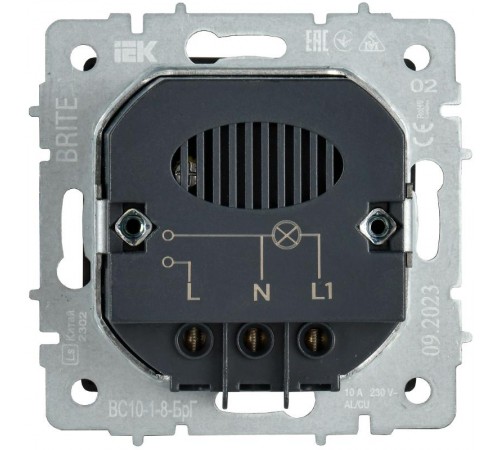 BRITE Выключ. карточный 30А ВС10-1-8-БрГ граф.  BR-V11-0-10-K53  IEK