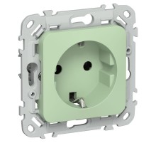 FLITE Розетка с заземлением без шторок быстрозажимные клеммы 16А РС11-1-ФлФ фисташковый  FI-R11-16-1-K93  IEK