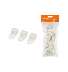 Скоба нейлоновая крепежная СКН-6 белая (100 шт)  SQ0514-0202  TDM