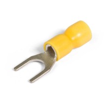 Наконечники вилочные изолированные с ПВХ манжетой 6,0-6 желтые (100 шт/уп)  PR08.10400  Промрукав