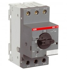 Выключатель автоматический для защиты электродвигателей MS116-20 15кА с регулируемой тепловой защитой 16A-20А класс теплового расцепителя 10А  1SAM25