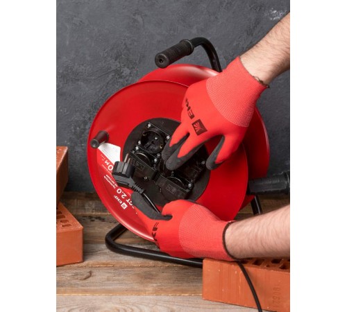 Удлинитель на катушке "Гефест 2.0" 4 гнезда 20м с заземлением и предохранителем КГ 3*2,5 16А/3,5кВт IP44 PROxima  UKG02-16-R325-4-20-IP44  EKF