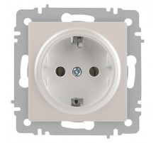 Розетка Intro Accent 6-202-06 2P+E Schuko, 16А-250В, IP20, СУ, перламутр  Б0063695  Intro