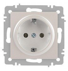 Розетка Intro Accent 6-202-06 2P+E Schuko, 16А-250В, IP20, СУ, перламутр  Б0063695  Intro