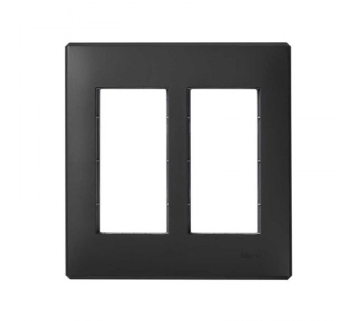 Simon CIMA 500 Рамка с суппортами на 2 модуля 500CIMA, 164х30х135мм, 9мм, графит  51010102-038  Simon