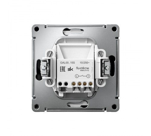 ArtGallery Карбон Выключатель 1-клавишный КНОПОЧНЫЙ, механизм, быстрозажим. клем.  GAL001015S  SE