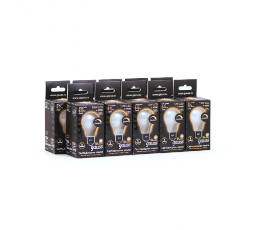 Лампа светодиодная LED 10Вт E27 220В 2700К A60, диммируемая  102202110-D  Gauss
