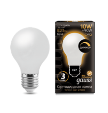 Лампа светодиодная LED 10Вт E27 220В 2700К A60, диммируемая  102202110-D  Gauss
