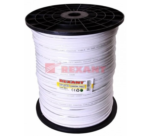 Кабель ККСВ-В+2х0,5 мм (бухта 305 м) белый  01-4003  REXANT