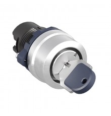 Головка переключателя с ключом на 2 положения с фиксацией стандартная  ручка, черный, алюминий  M22S-KL2A  DKC