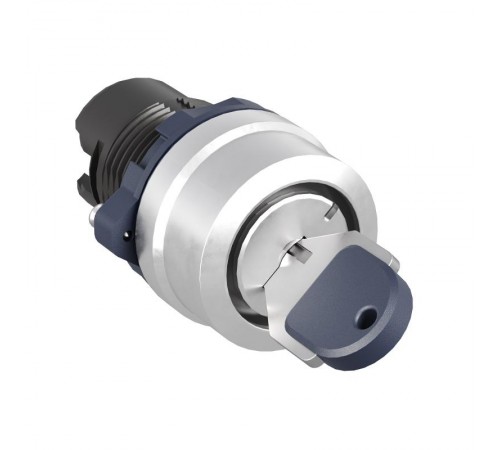 Головка переключателя с ключом на 2 положения с фиксацией стандартная  ручка, черный, алюминий  M22S-KL2A  DKC