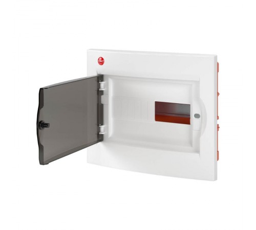 Щиток встраиваемый с дверцей, 12 модулейIP41, белый с клеммным блоком 1х87512 и замком  81912  DKC