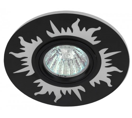 Светильник точечный встраиваемый DK LD30 BK декор cо светодиодной подсветкой MR16, 220V, max 11W, черный  Б0036498  ЭРА