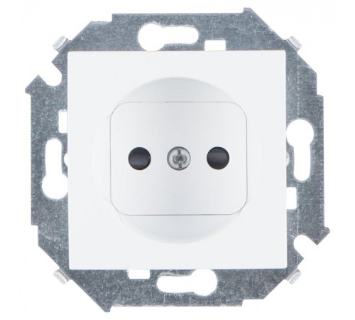 Simon 15 Белый Розетка б/з со шторками, 16А 250В, винт. зажим  1591444-030  Simon
