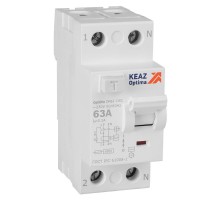 Выключатель дифференциального токаOptiDin DM63-2463-AC-4,5-УХЛ4 (2P, 63, 300mA)  343902  КЭАЗ