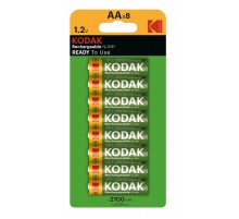 Аккумуляторы NiMH (никель-металлгидридные)  HR6-8BL 2700mAh (48/384/16128)  Б0056005  Kodak