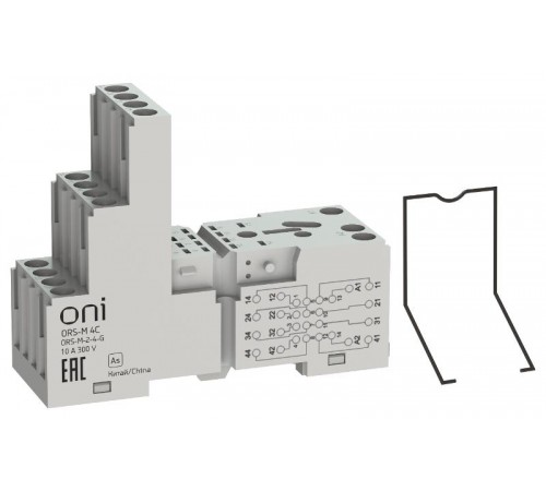 Розетка трёхъярусная ORS-M для реле ORM 2C  ORS-M-2-2-G  ONI