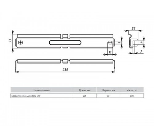 Безвинтовой соединитель INOX  bvc-INOX  EKF