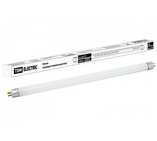 Лампа линейная люминесцентная ЛЛ  8Вт Т4 G5 840 ЛЛ-12  SQ0355-0003  TDM