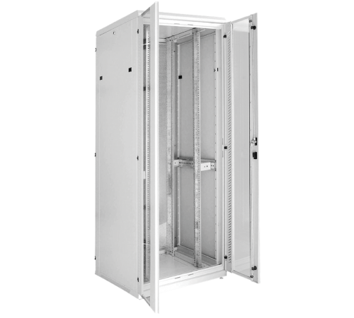 Шкаф серверный 19", 42U, 800х1000 мм, передняя двухстворчатая перф. дверь, задняя перф., серый (  LS35-42U81-2PP-1  ITK