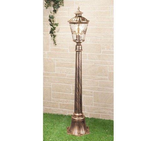 Светильник садово-парковый GLYF-8046F Diadema F черное золото  a030677  Elektrostandard