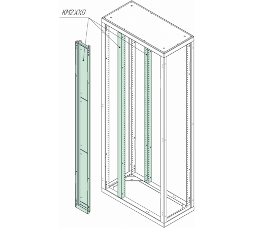 Кабельный отсек Метэл-2 2000мм (комплект)  КМ2.200  МЕТЭЛ