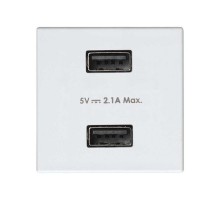 Simon 27 Накладка на зарядное устройство (розетка USB + кабель с разъемом micro-USB), S27, белый  2701096-030  Simon