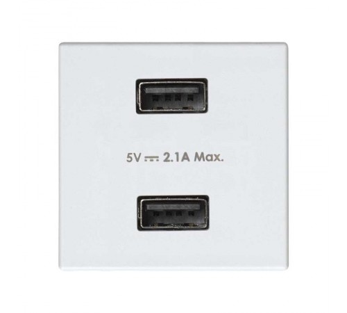 Simon 27 Накладка на зарядное устройство (розетка USB + кабель с разъемом micro-USB), S27, белый  2701096-030  Simon