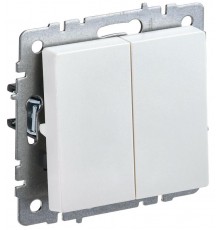 BRITE Выключатель 2-клавишный 10А ВС10-2-0-БрЖ жемчуг  BR-V20-0-10-K36  IEK