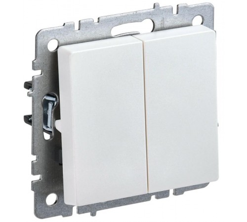 BRITE Выключатель 2-клавишный 10А ВС10-2-0-БрЖ жемчуг  BR-V20-0-10-K36  IEK