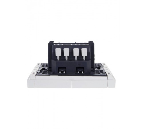 FORTE&PIANO Выключатель 2-клавишный проходной с индикацией 10А FP208 белый  FP-V22-1-10-1-K01  IEK