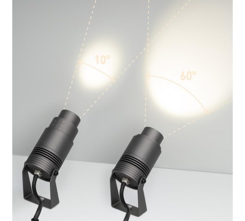Светильник ALT-RAY-ZOOM-R61-12W Warm3000 (DG, 10-60 deg, 230V)  Arlight, IP67 Металл, 3 года  026447(2)  Arlight