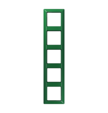 Рамка 5-кратная для вертикальной и горизонтальной установки; термопласт, зеленая  AS585BFGN  Jung