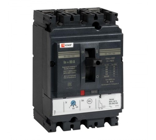 Выключатель автоматический ВА-99C (Compact NS) 160/80А 3P 36кА EKF PROxima  mccb99C-160-80  EKF